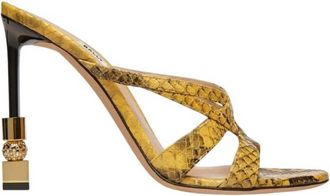 Bally Carolyn 105 Python Print Sandals, Brand Size 36 ( US Size 5.5 )
