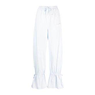 Christophe Lemaire Broeken, Dames, Blauw, M, Katoen, Parachute Pants