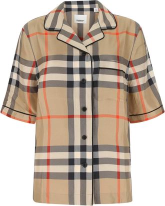 Burberry Geprinte Satijnen Shirt