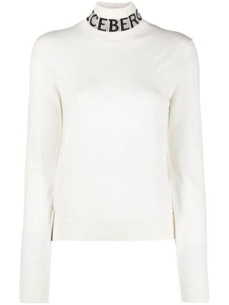 Iceberg Maglione con stampa - Bianco