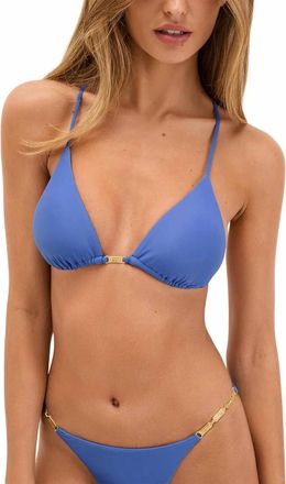 Vix Mage T-Back Triangle Bikini Top In Blue