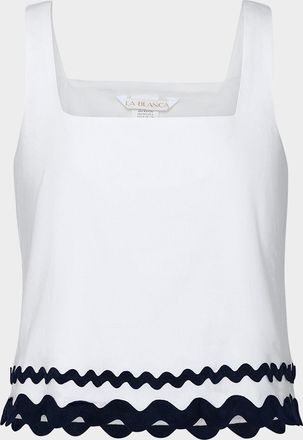 La Blanca Poolside Square-Neck Tank Top