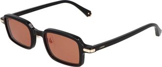 Cartier Accessoires, unisex, Bruin, ONE Size, Rechthoekige metalen zonnebril