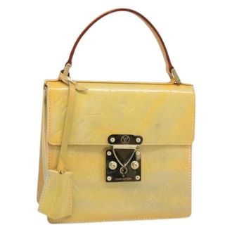 Louis Vuitton Pre-owned Vintage Patent Leather Hand Bag - Dames - Pre-owned - Geel - Maat: ONE Size Leer