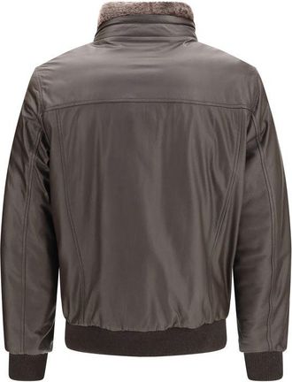 Moorer Mens Brown Leather Full-Length Jacket Clothing