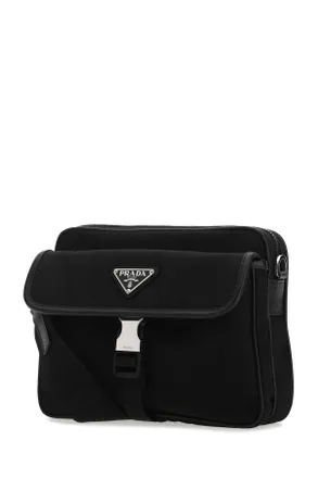 Prada Mens Black Nylon Crossbody Bag F0002 Poliammidericiclata-Vitello Borse A Mano