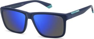 Polaroid 2164/S Fll(5X) Zonnebril - Heren - Zonnebrillen - Blauw - 58 MM - Accessoires