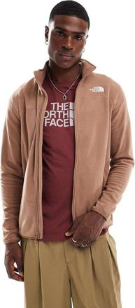 The North Face 100 Glacier - Pile color caffellatte con zip-Marrone