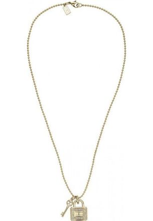Tommy Hilfiger Womens 2700459 Ladies Necklace - Gold Stainless Steel - One Size