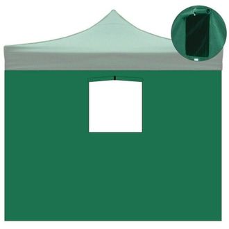 Evergreen Telo Lateral Verde Impermeable Con Ventana Para Gazebo Plegable 3x3m