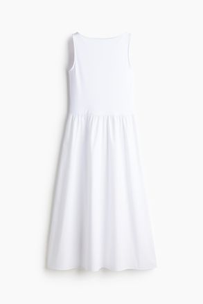 H&M Ausgestelltes &auml;rmelloses Kleid - Weiss