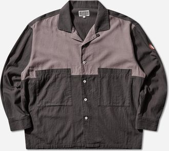 Cav Empt Men s Coloured Cotton Twill Open Shirt Charcoal