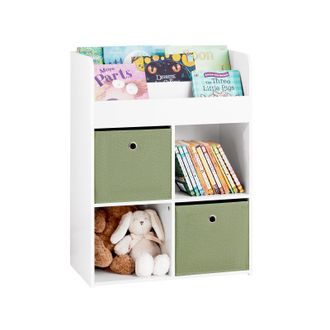 SoBuy Estanter&iacute;a Infantil De Juguetes Y Libros Librer&iacute;a Infantil Con 2 Cestas Y 3 Niveles 60 X 34 X 80 Cm Kmb79-w Sobuy Es