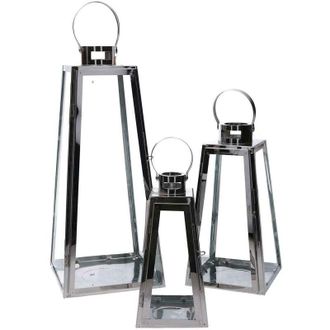 Vacchetti Vacchetti - Farol Cuadrado Metal Plata 1-3 Cm20,5x20h47