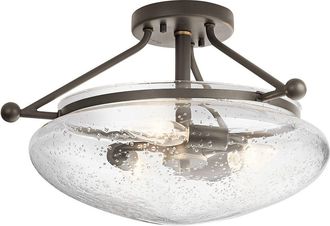 Netlighting Kichler Belle 3 Light SemiFlush Mount Olde Bronze