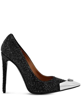 Philipp Plein Mix pumps met stras - Zwart