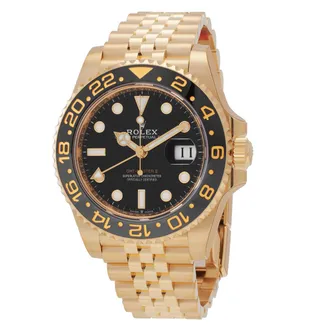 Rolex Pre-owned Rolex Gmt-Master Ii GMT Black Dial Mens Watch 126718GRNR-0001