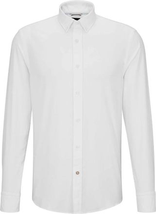 HUGO BOSS C-Hal Button-down Shirt - Heren - Zakelijke Overhemden - Wit - 5XL - Katoen - Overhemden