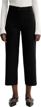 Sessun Broeken, Dames, Zwart, L, Leer, Hudkin Patch Pockets Ankle Pant