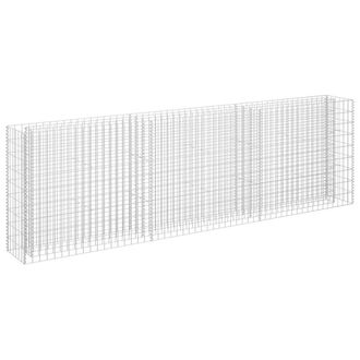 Berkfield Home Gabion Raised Bed Galvanised Steel 270x30x90 cm in Silver | Size: 270 x 30 x 90 cm