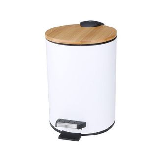 OEM Papelera Met&aacute;lica De 3 Litros Para Cosm&eacute;ticos, Papelera De Ba&ntilde;o Con Tapa, Papelera De Ba&ntilde;o Con Mecanismo De Cierre Suave (beige 3l)