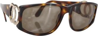 Chanel Pre-owned Accessories, female, Brown, Size: ONE SIZE Pre-owned Plastic Sunglasses