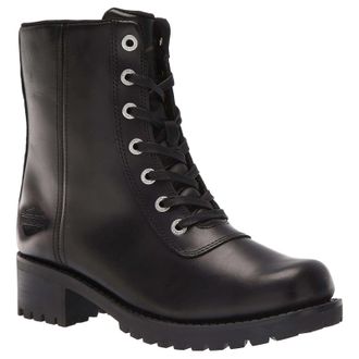 Harley-Davidson Harley Davidson Ashby Lace Up Leather Womens Ankle Boots - Black - Size:UK 5.5