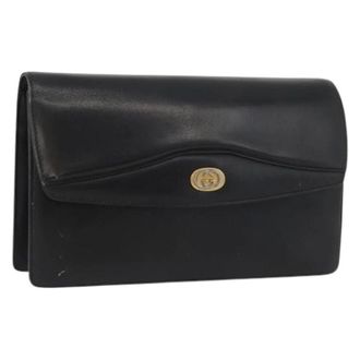 Gucci Pre-owned Vintage Schoudertas - Dames - Pre-owned - Zwart - Maat: ONE Size Leer
