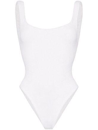 Hunza G scoop neck swimsuit - women - Polyamide/Elastane - One Size - White
