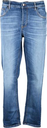 Pantaloni Torino Straight Jeans - Heren - Regular Fit Jeans - Blauw - W38 - Katoen - Jeans