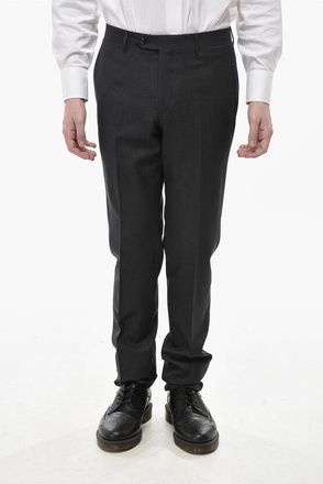 Corneliani Virgin Wool Trousers with Scalloped Hem size 44