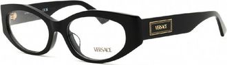Versace VE3369FGB1 Oval Full Rim Eyeglasses - Black