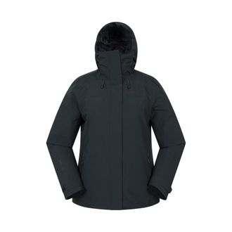 Mountain Warehouse Dames Mallory Korte Waterdichte Gevoerde Jas (Zwart)
