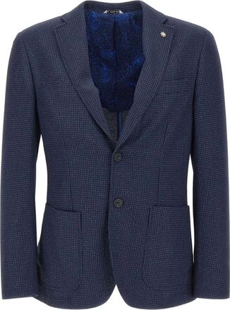 Manuel Ritz single-breasted blazer - Blue
