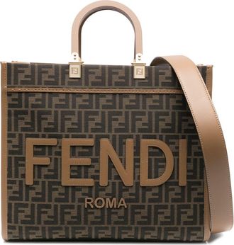 Fendi medium Sunshine tote bag - women - Calf Leather - OS - Brown