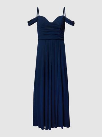 My Mascara Curves PLUS SIZE Abendkleid mit Raffungen in Marine, Größe 52