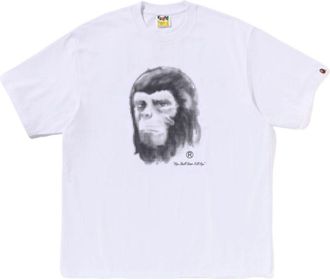 A Bathing Ape Pixel Comic Ape Head Relaxed Fit Tee White 1K80-110-304-WHITE