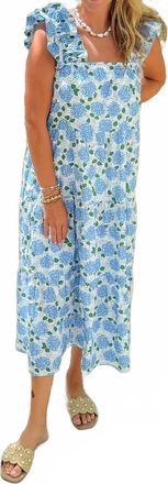 THML Clothing The Harbor Tiered Maxi Dress In Baby Blue
