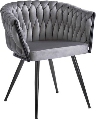 Regalos Miguel Regalos Miguel - Sillas Comedor - Silla Widny Black Terciopelo - Gris oscuro