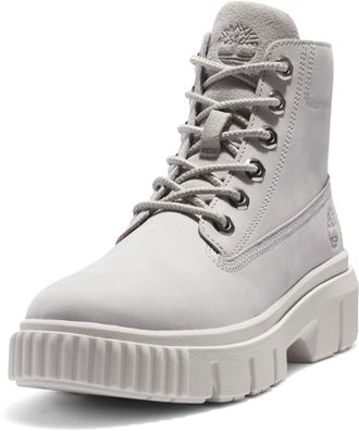 Timberland Schn&uuml;rboots TIMBERLAND GREYFIELD MID LACE UP BOOT, Damen, Gr. 38,5, grau (hellgrau), Leder, Schuhe Schn&uuml;rboots, Winterstiefel, Schn&uuml;rstiefel, Wintersc