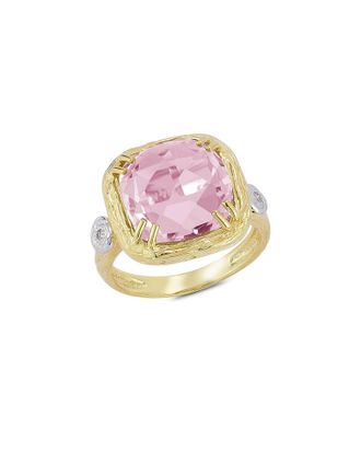 I.Reiss Company 14K 6.03 Ct. Tw. Diamond & Rose Quartz Ring