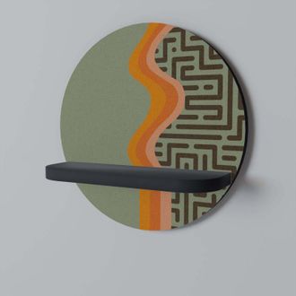 OEM Soluciones Simples Estante Redondo Negro