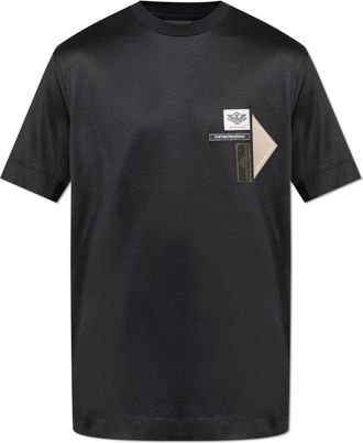 Emporio Armani T-shirt met logo - Heren - T-shirts - Zwart - XS - Katoen - Tops