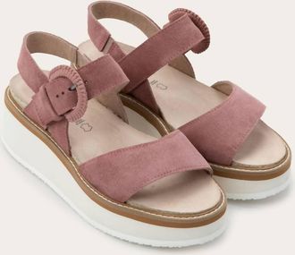 Naot Womens Crepe Sandal In Rose Pink Off White