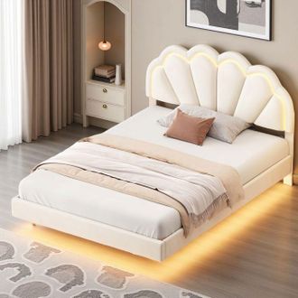OEM Cama Doble - Dise&ntilde;o Led Franc&eacute;s - 140x200 - Led 16 Colores - Estructura Modular Madera/m&eacute;tal