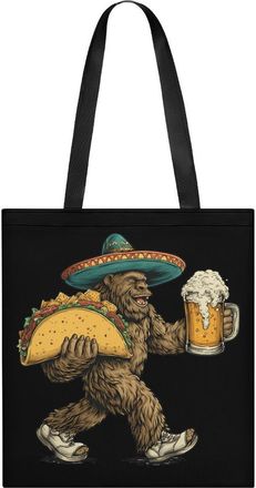 Generic Mexican Bigfoot Tote Bag for Women Men Shoulder Bags Purses Pouch Handbags