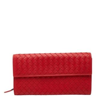 Bottega Veneta Pre-owned Wallets, female, Red, Size: ONE SIZE Pre-owned Vintage Long wallet (bi-fold)