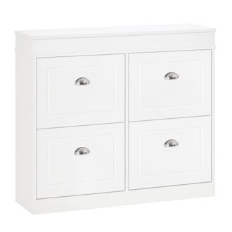 HOMCOM Mueble zapatero 98x24x83 cm blanco