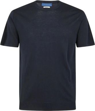 Daniele Fiesoli T-Shirts, male, Blue, Size: 2XL Cr&ecirc;pe Cotton Polo