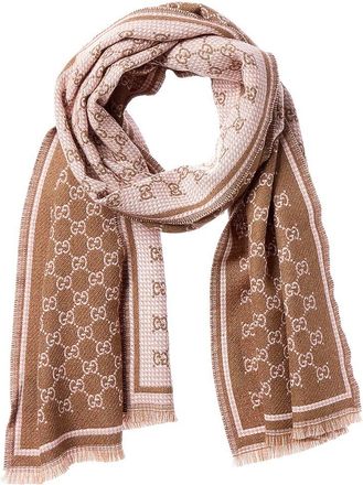 Gucci GG Jacquard Wool Scarf